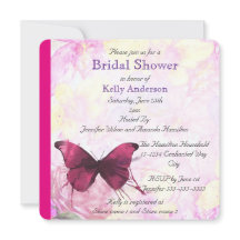 Chá de Bebê de Borboleta com Aquarela Roxa