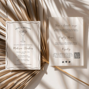 Convite Chá de Bebê de Espresso Martini da Love Is Brewing