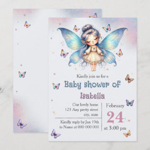 Convite Chá de bebê de fadazinha adorável