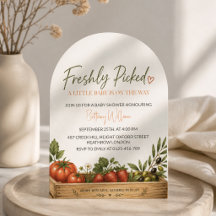 Chá de Bebê de Feira de Produtores Recém-Colhidos