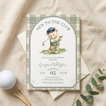 Chá de Bebê de Golfe, Novo no Urso de Pelúcia do C
