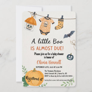Convite Chá de Bebê de Halloween - Bebê de Outono
