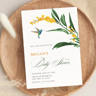 Convite Chá de bebê de jardim floral estético