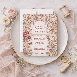 Convite Chá de Bebê de Jardim Floral Vintage