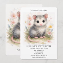 Chá de Bebê de Marsupinho em Aquarela