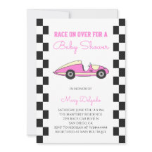 Chá de Bebê de Menina com Carro de Corrida Retro R