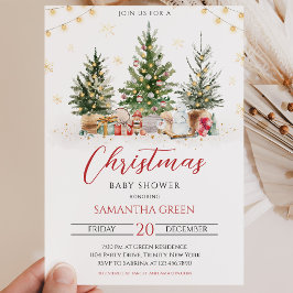 Convite Chá de Bebê de Natal