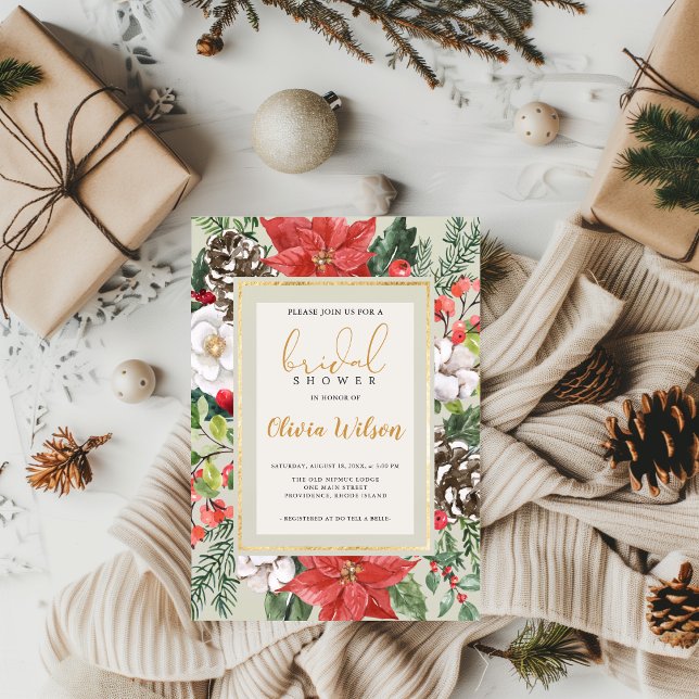Convite Chá de Bebê de Natal de Inverno (Criador carregado)