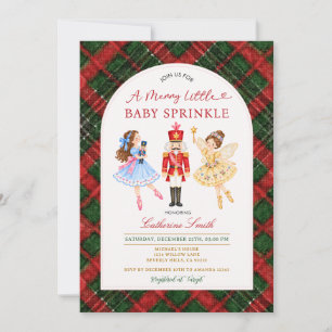 Convite Chá de Bebê de Natal do Ballet Quebra-Nozes