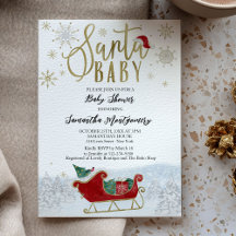Chá de Bebê de Natal Santa Baby Inverno