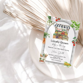 Convite Chá de Bebê de Produtos Locais – Fofo de Mesa de F