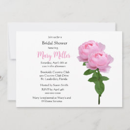 Convite Chá de Bebê de Rosa Pink Simples e Elegante