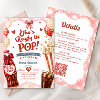 Convite Chá de Bebê de Soda Pronta para Estourar Tudo em U
