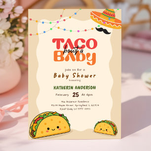 Convite Chá de Bebê de Taco Mexicano Neutro em Gênero