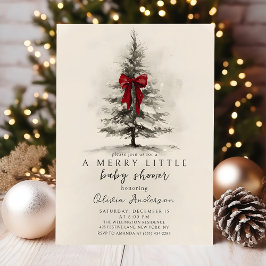 Convite Chá de Bebê de um Natal Feliz