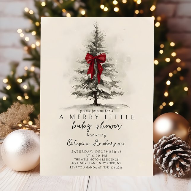 Convite Chá de Bebê de um Natal Feliz (Criador carregado)