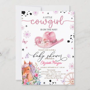 Convite Chá de Bebê de uma Pequena Cowgirl Pony