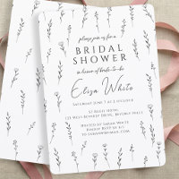 Chá de Bebê Delicadas Flores Silvestres Espalhadas