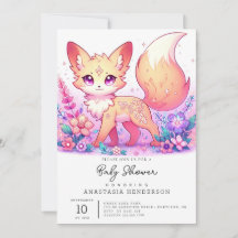 Chá de Bebê do Adorável Raposo da Fantasia