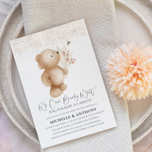 Convite Chá de Bebê do Casal Urso & Abelha