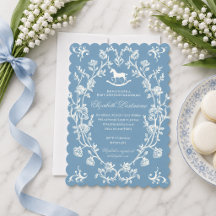Chá de Bebê do Cavalo de Balanço Azul Wedgewood El