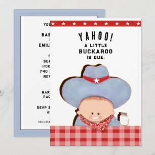 Convite Chá de Bebê do Cowboy Criativo