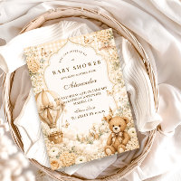 Chá de Bebê do Elegante Urso Marrom