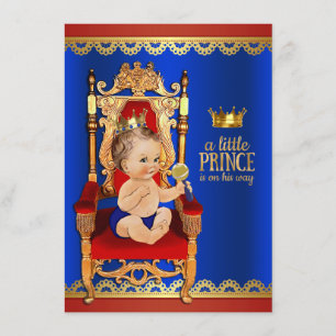 Convite Chá de Bebê do Fancy Royal Prince