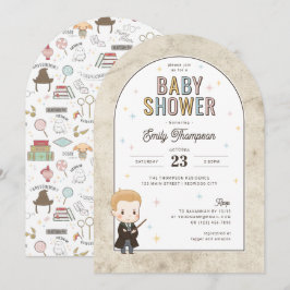 Convite Chá de Bebê do Harry Potter Chibi Draco Malfoy Mag