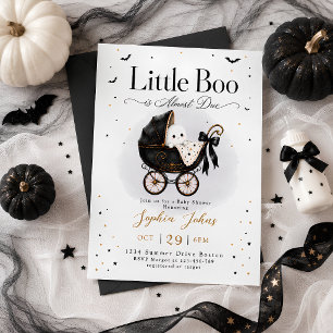 Convite Chá de Bebê do Little Boo é quase Dia das Bruxas