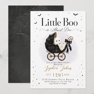 Convite Chá de Bebê do Little Boo é quase Dia das Bruxas