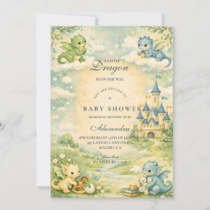 Convite Chá de Bebê do Livrinho do Pequeno Dragão