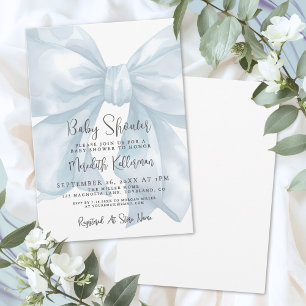 Convite Chá de Bebê do Menino do Laço Azul