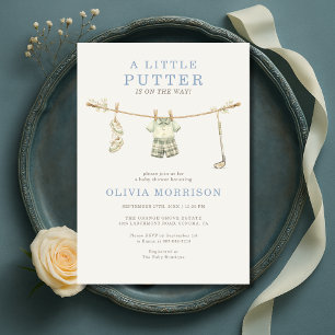 Convite Chá de Bebê do Menino Golfe Menino Putter