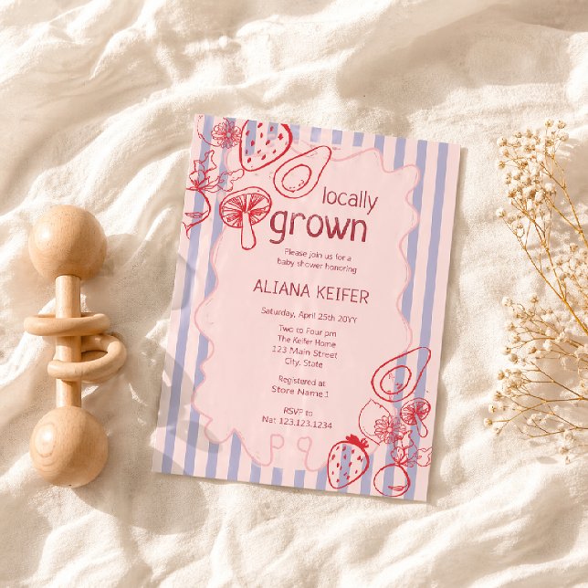 Convite Chá de Bebê do Mercado de Produtores Crescidos Loc (Criador carregado)