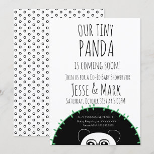 Convite Chá de Bebê do Panda Curioso Fofo