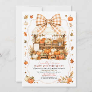 Convite Chá de Bebê do Patch de Abóbora de Outono Localmen