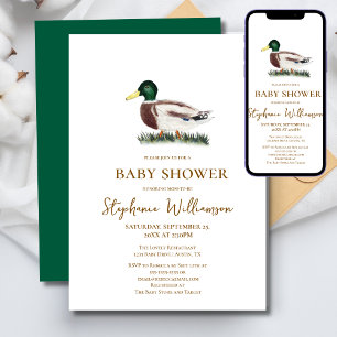 Convite Chá de Bebê do Pato Mallard