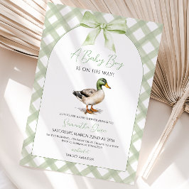 Convite Chá de Bebê do Pato Mallard Menino
