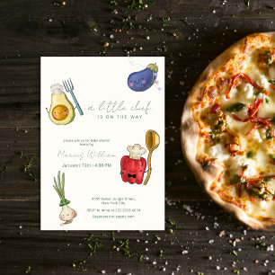 Convite Chá de Bebê do Pequeno Chef Adorável e Caprichoso
