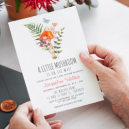 Convite Chá de Bebê do Pequeno Cogumelo