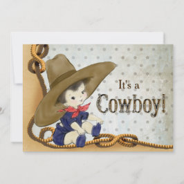 Convite Chá de Bebê do Pequeno Cowboy