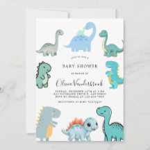 Chá de Bebê do Pequeno Dinossauro Fofo