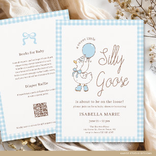 Convite Chá de Bebê do Pequeno Patinho Azul Doce e Bobo