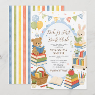 Convite Chá de Bebê do Primeiro Clube do Livro do Bebê