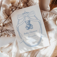 Chá de Bebê do Ursinho Teddy Francês Elegante