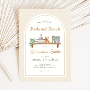 Convite Chá de Bebê do Urso de Livros e Brunch
