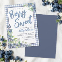 Chá de Bebê Doce Mirtilo Xadrez Azul