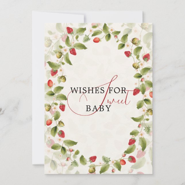 CONVITE CHÁ DE BEBÊ DOCE MORANGO SELVAGEM (Frente)