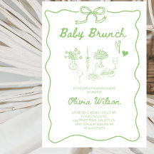 Chá de Bebê Elegante Brunch - Design de Arte Linea